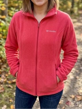 Columbia Hot Pink Full-Zip Fleece Jacket